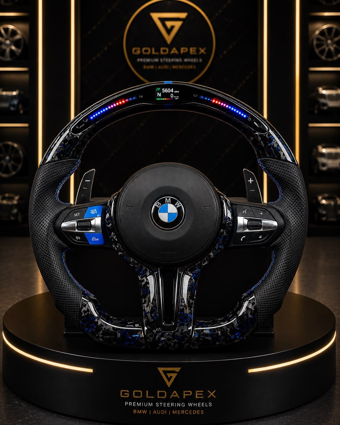 CARBON LED DISPLAY - GOLD-APEX